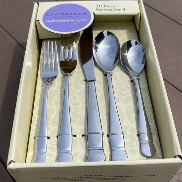 PALLET SALE 20-pc Stainless Steel, Heavy Duty, Cambridge Flatware Set - Picture 6 of 8